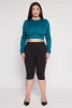 Plus Size Daisy Long Sleeve Crop Top sold by Rainbow