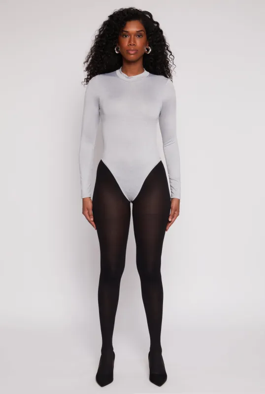 Daisy Mock Neck Long Sleeve Bodysuit sold by Rainbow