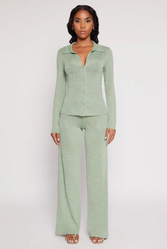 Daisy High Waisted Wide Leg Pants sold by Rainbow