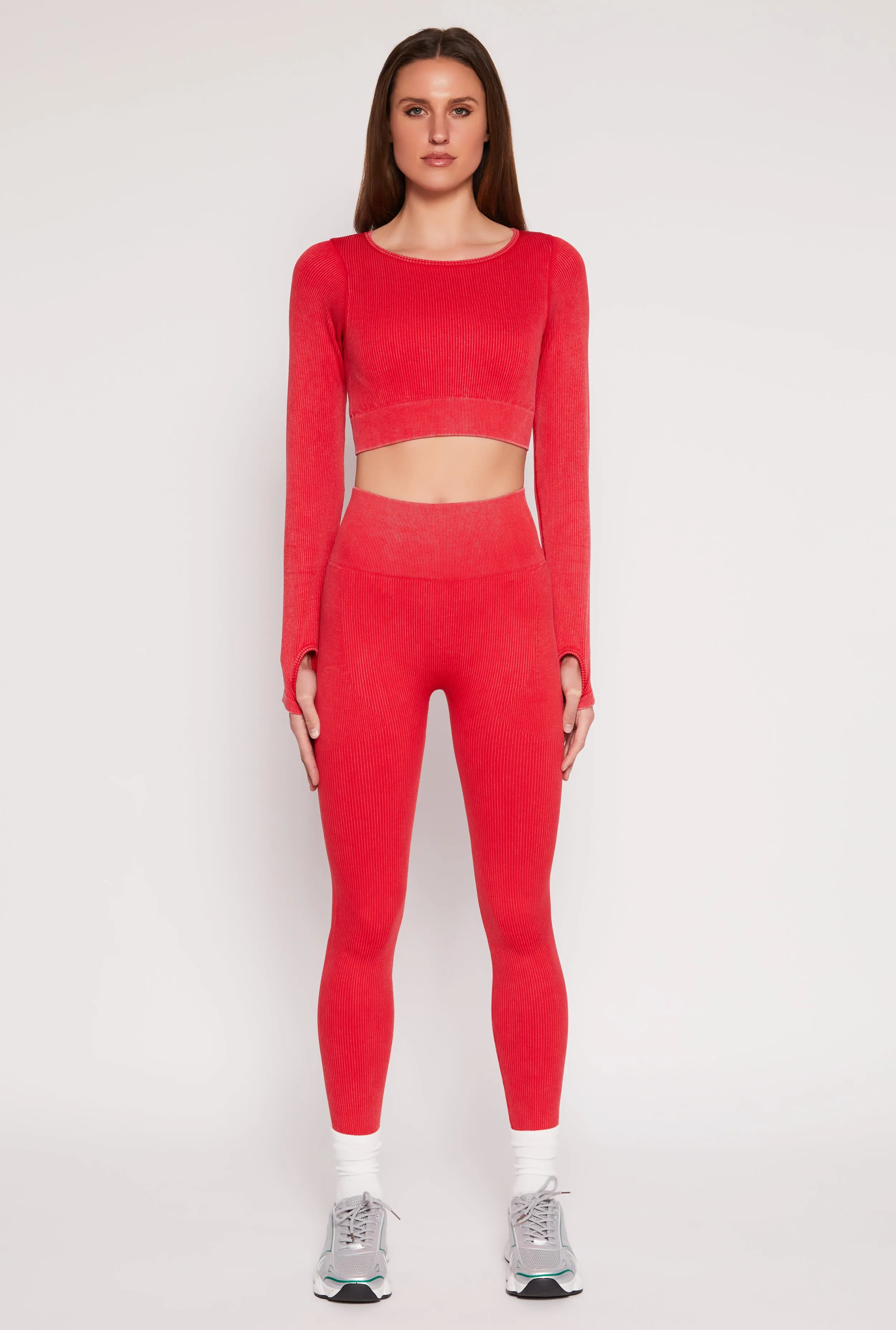 Daisy Ribbed Knit Active Leggings sold by Rainbow