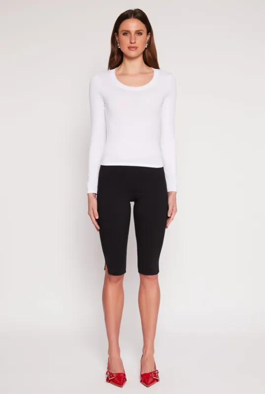Basic Scoop Neck Long Sleeve Top sold by Rainbow