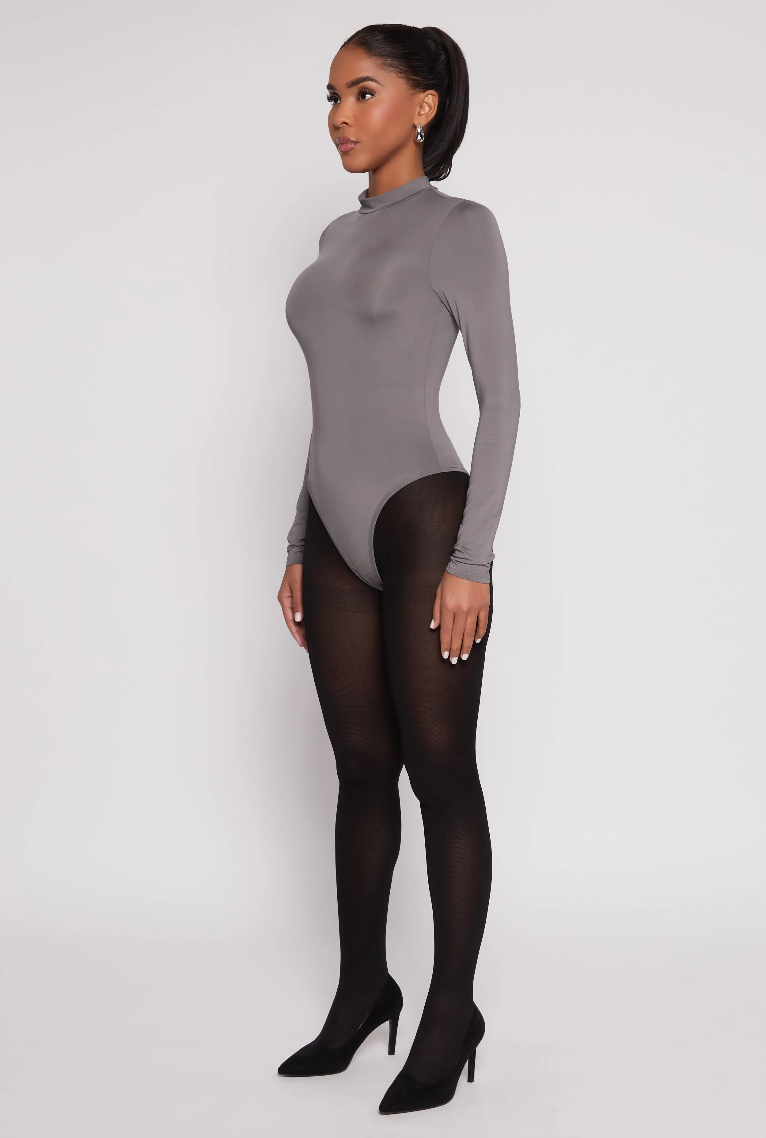 Daisy Mock Neck Long Sleeve Bodysuit sold by Rainbow product image thumbnail 3
