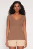 V Neck Basic Short Sleeve Tee sold by Rainbow