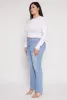 Plus Size Daisy Long Sleeve Crop Top sold by Rainbow