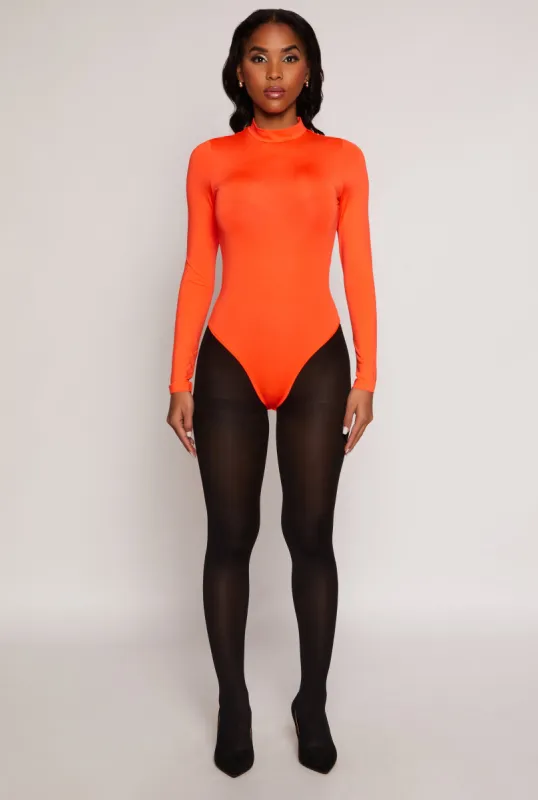 Daisy Mock Neck Long Sleeve Bodysuit sold by Rainbow