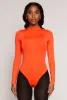 Daisy Mock Neck Long Sleeve Bodysuit sold by Rainbow
