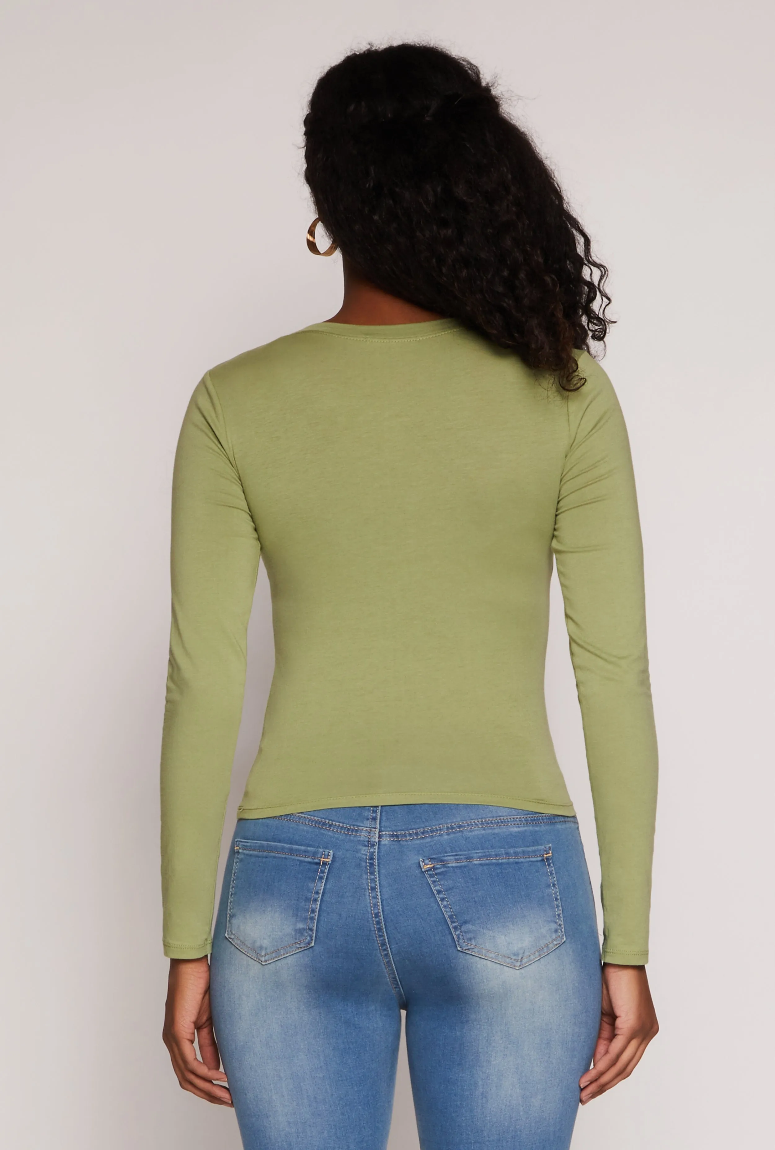 Basic Scoop Neck Long Sleeve Top sold by Rainbow product image thumbnail 5