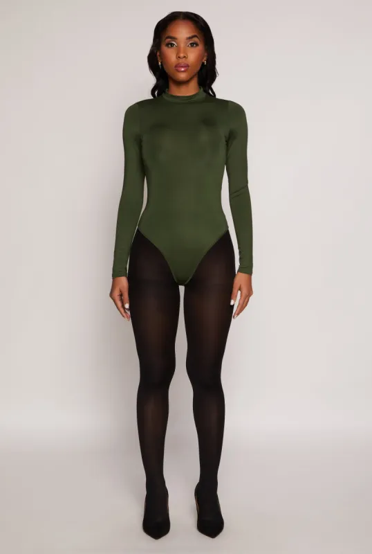 Daisy Mock Neck Long Sleeve Bodysuit sold by Rainbow