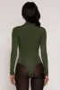 Daisy Mock Neck Long Sleeve Bodysuit sold by Rainbow