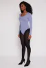 Daisy Scoop Neck Long Sleeve Bodysuit sold by Rainbow