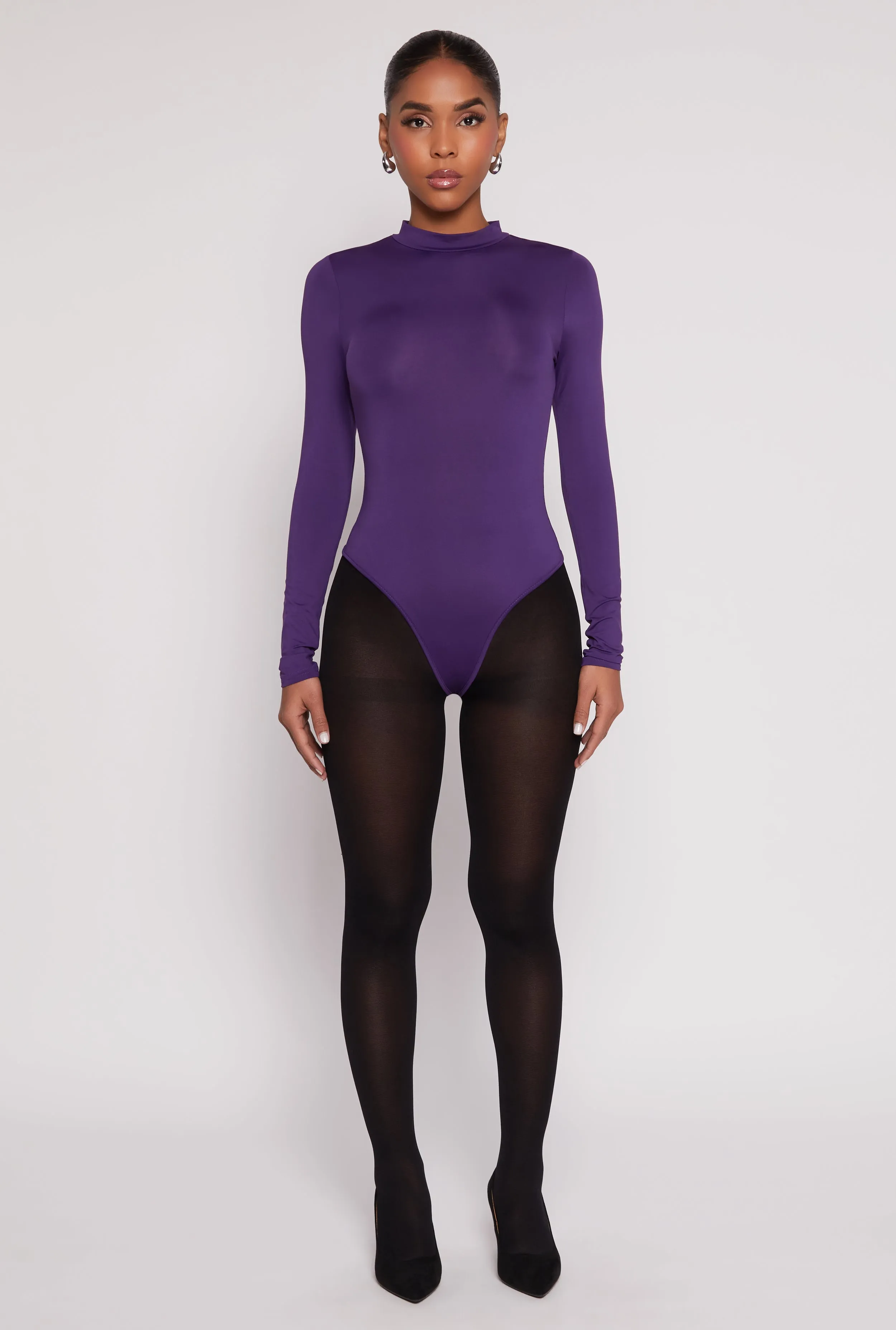 Daisy Mock Neck Long Sleeve Bodysuit sold by Rainbow