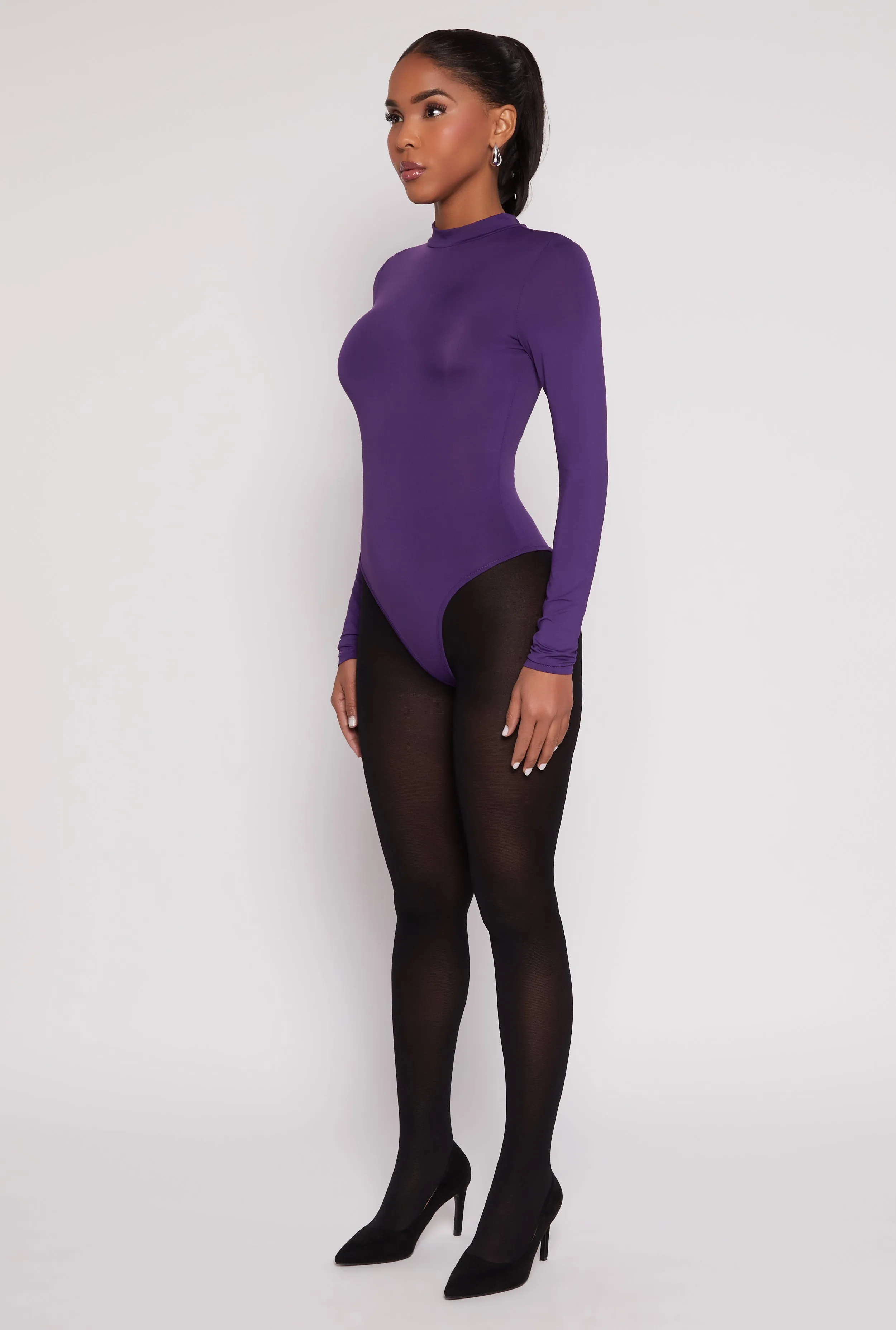 Daisy Mock Neck Long Sleeve Bodysuit sold by Rainbow product image thumbnail 3
