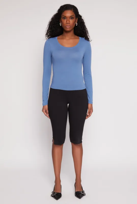 Basic Scoop Neck Long Sleeve Top sold by Rainbow
