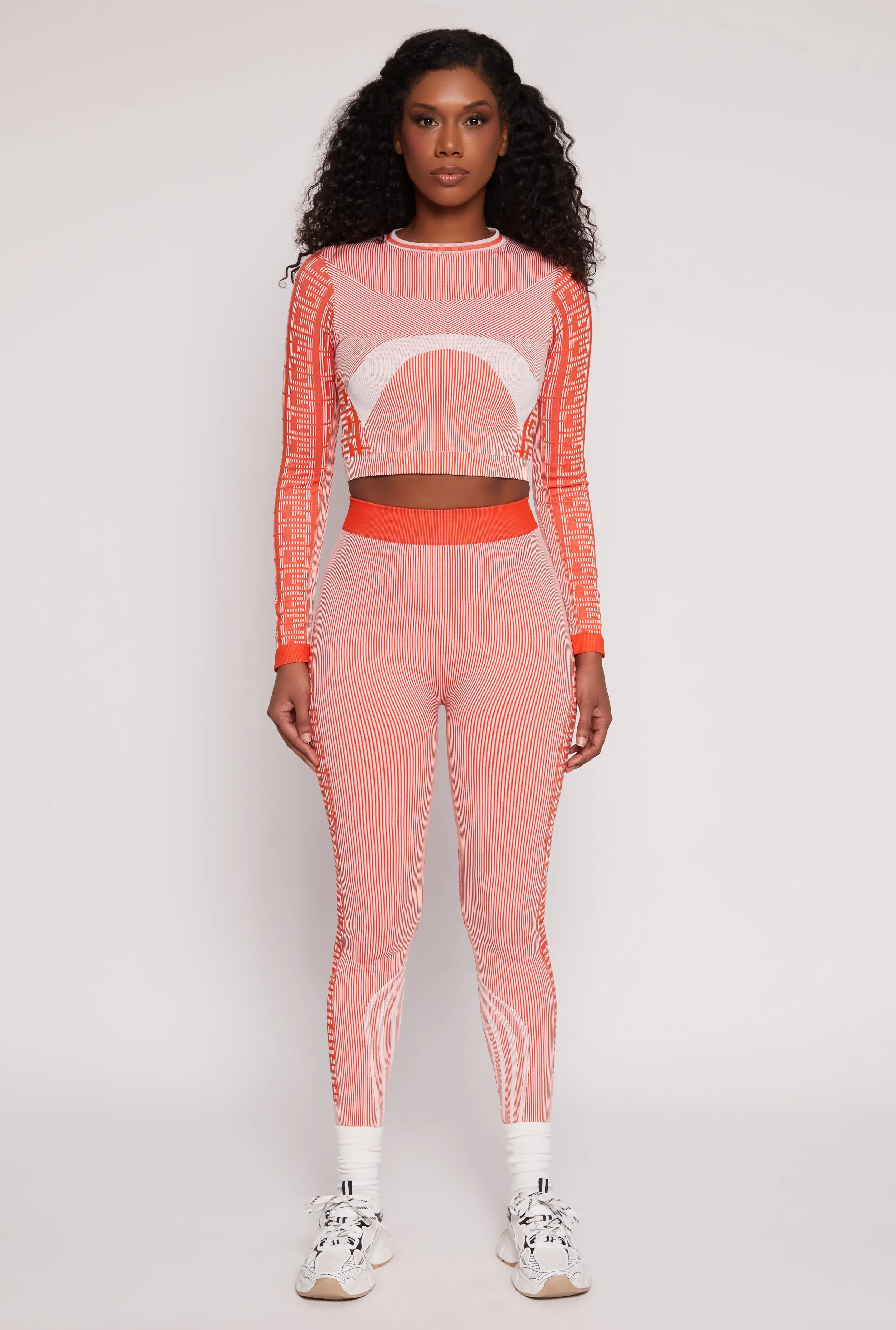 Seamless Striped Greek Key Print Leggings sold by Rainbow