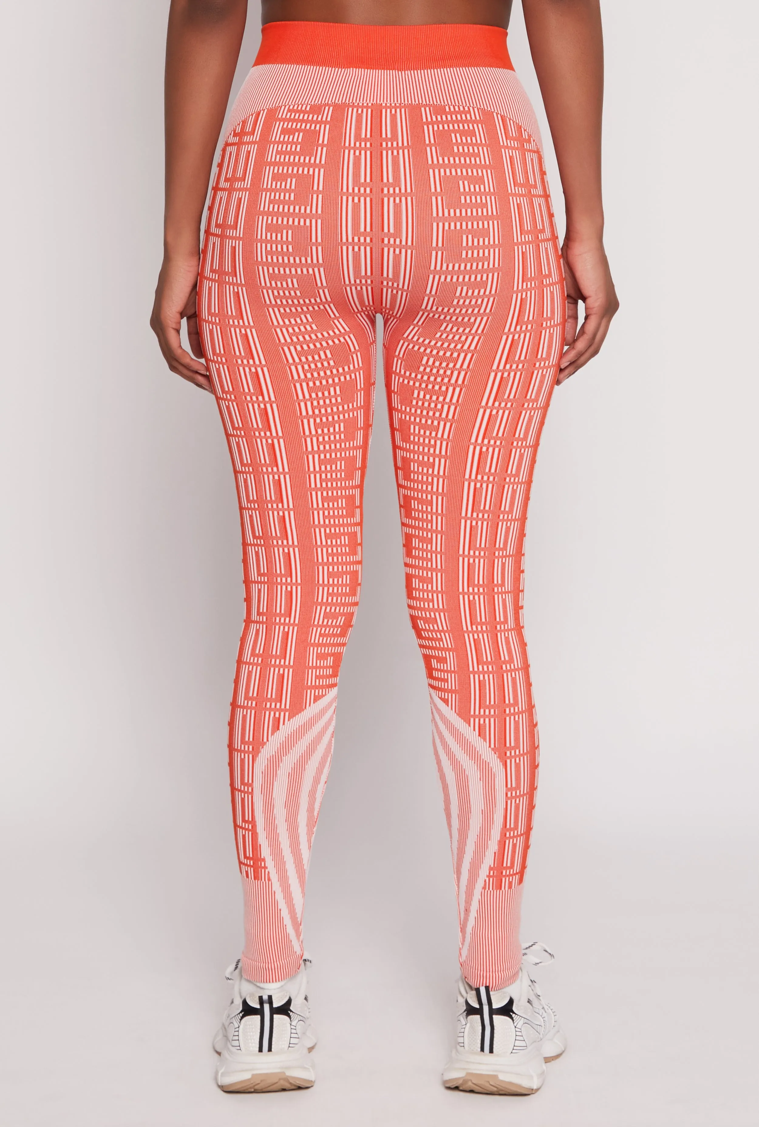 Seamless Striped Greek Key Print Leggings sold by Rainbow product image thumbnail 3