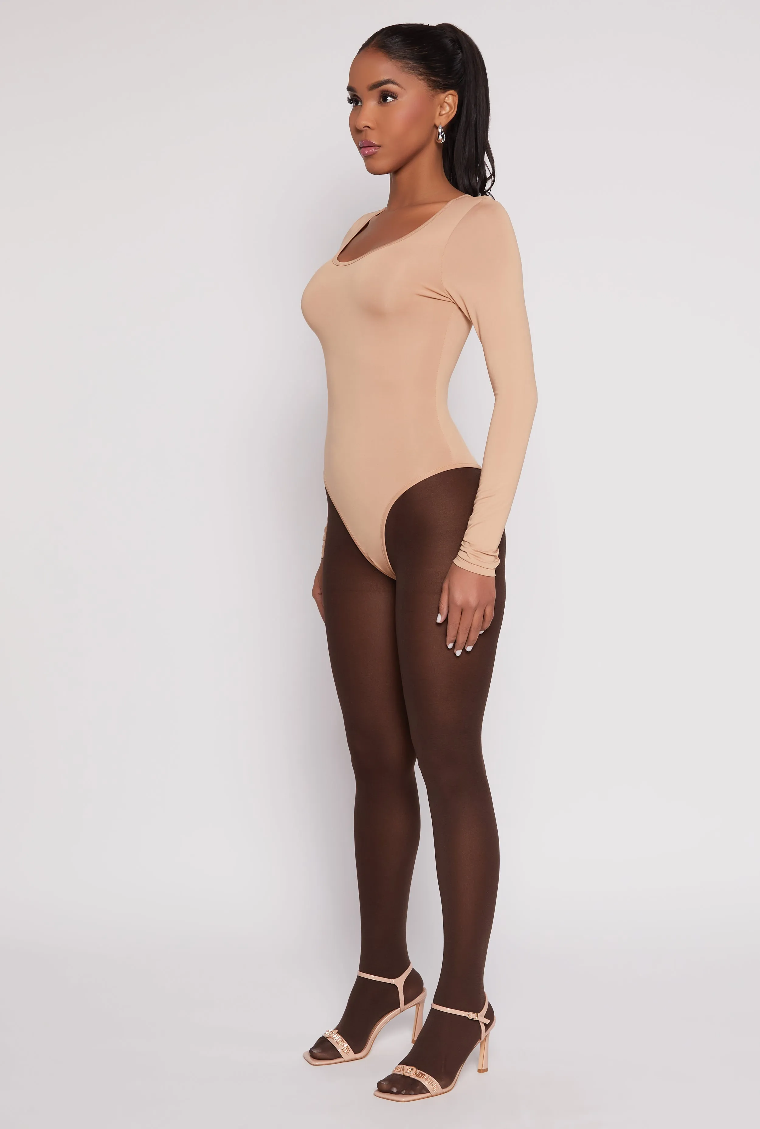 Daisy Scoop Neck Long Sleeve Bodysuit sold by Rainbow product image thumbnail 3