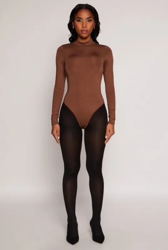 Daisy Mock Neck Long Sleeve Bodysuit sold by Rainbow