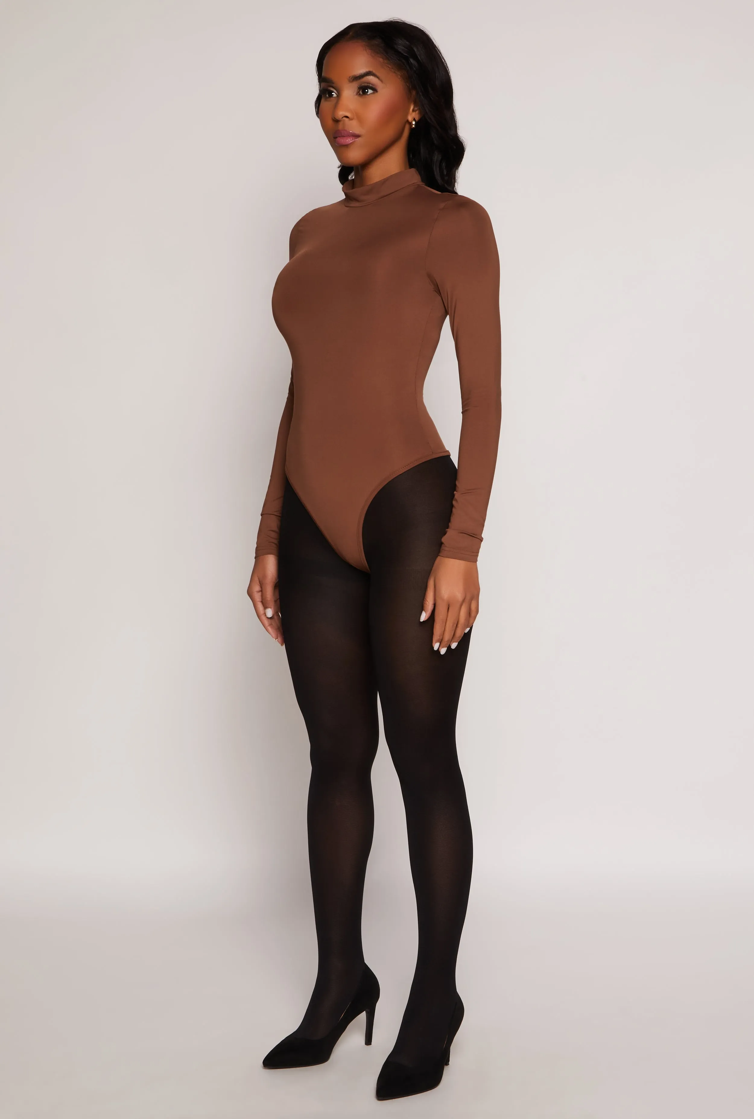 Daisy Mock Neck Long Sleeve Bodysuit sold by Rainbow product image thumbnail 3