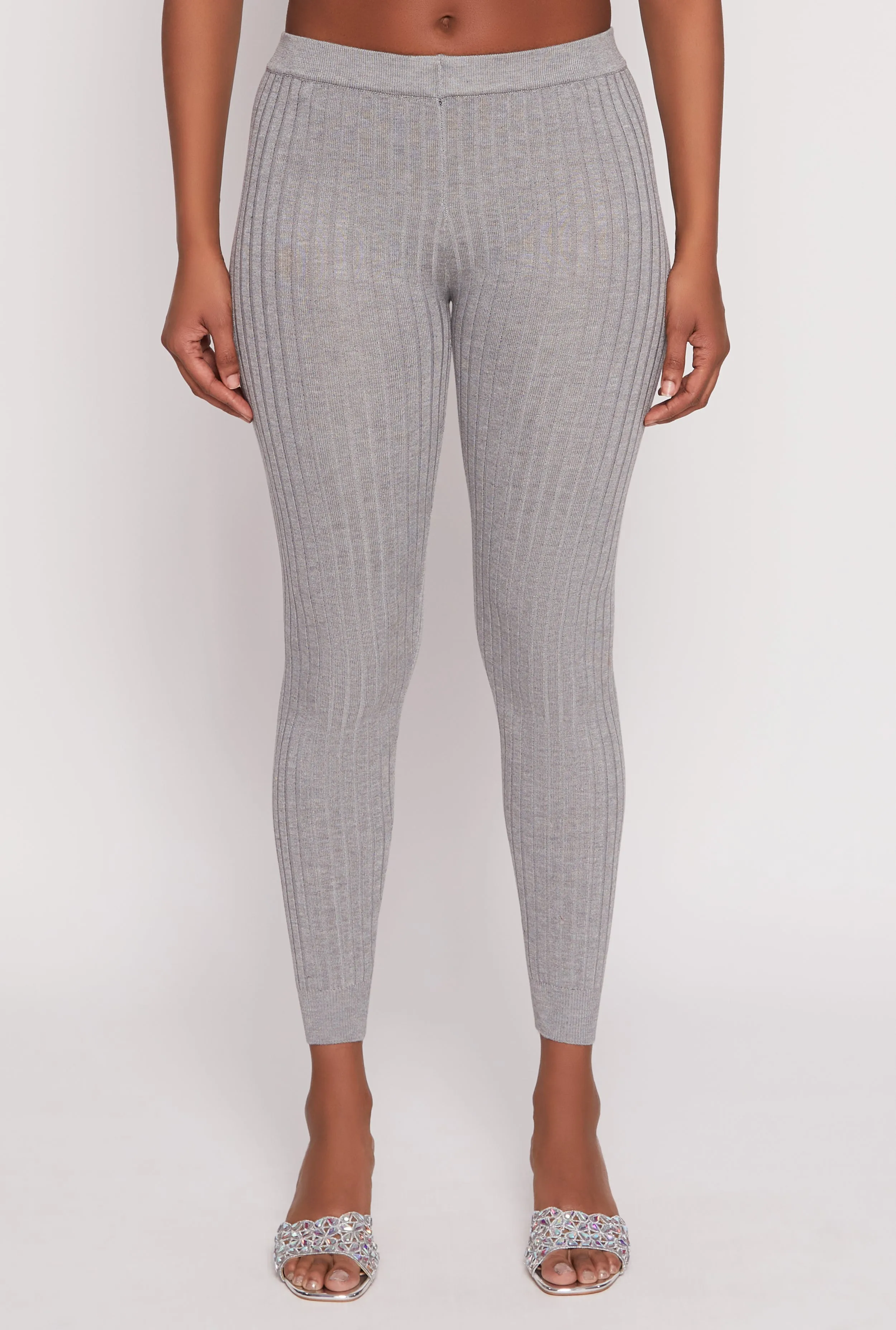 Daisy Ribbed Knit High Waisted Leggings sold by Rainbow product image thumbnail 2