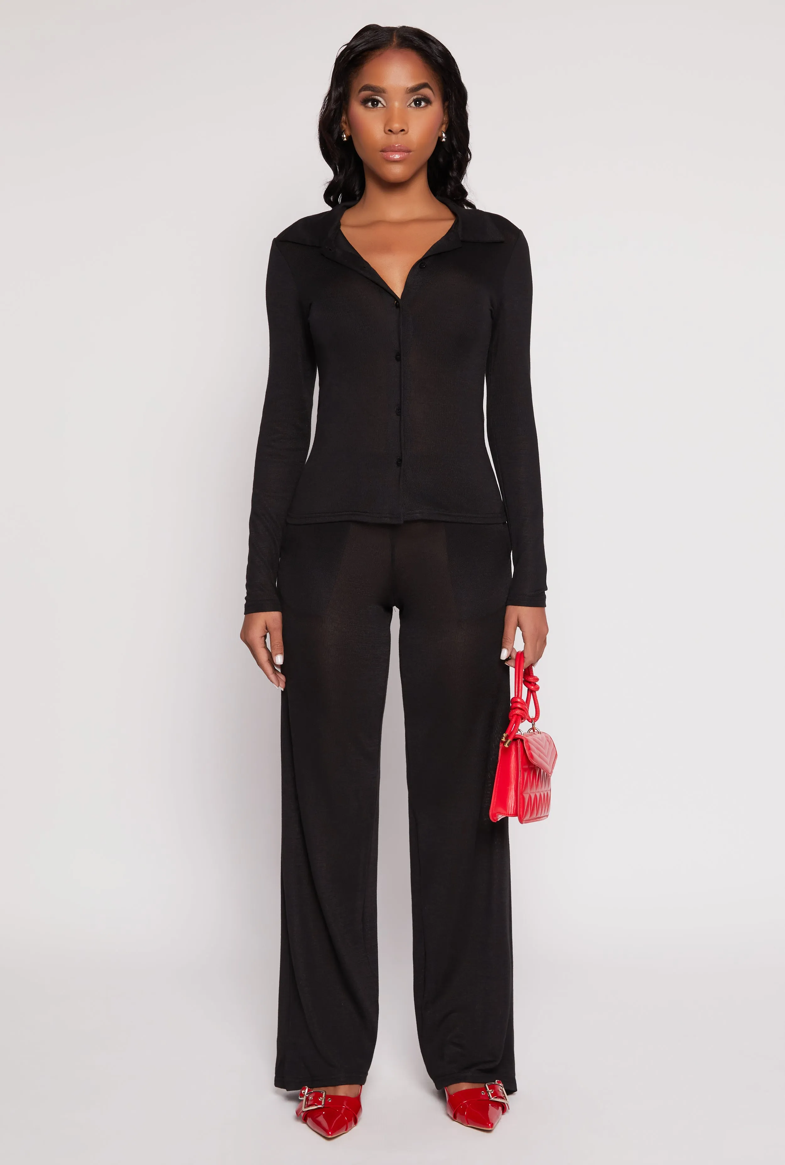 Daisy Button Front Long Sleeve Shirt sold by Rainbow product image thumbnail 2