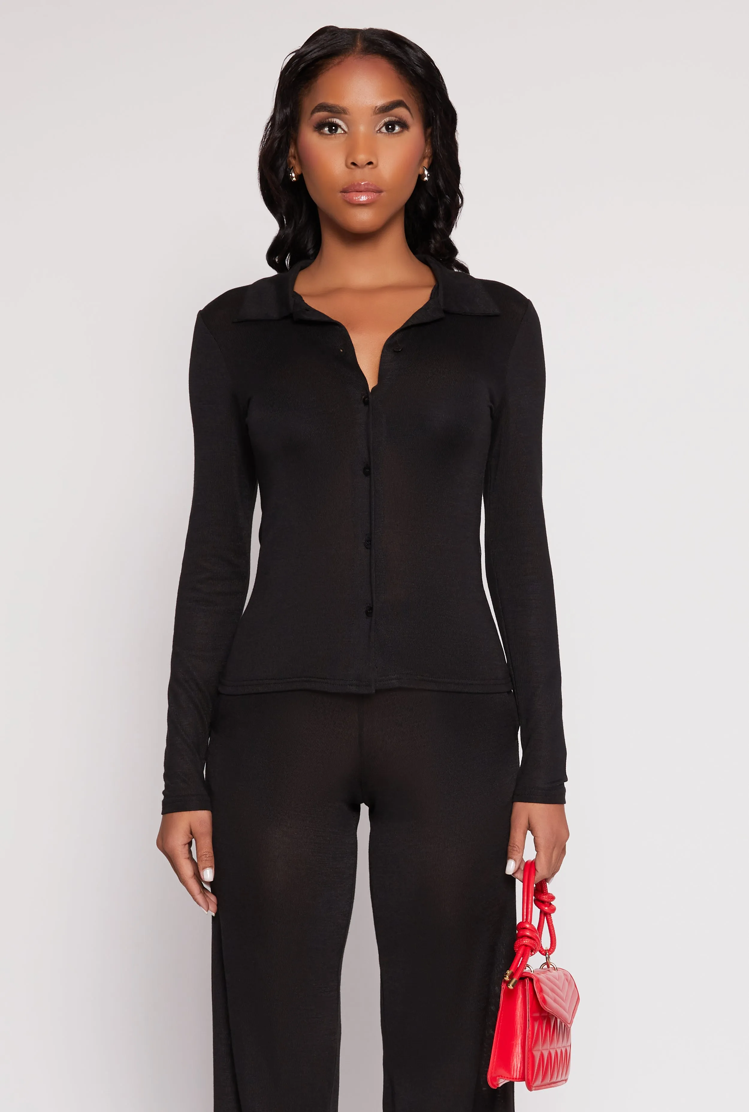 Daisy Button Front Long Sleeve Shirt sold by Rainbow