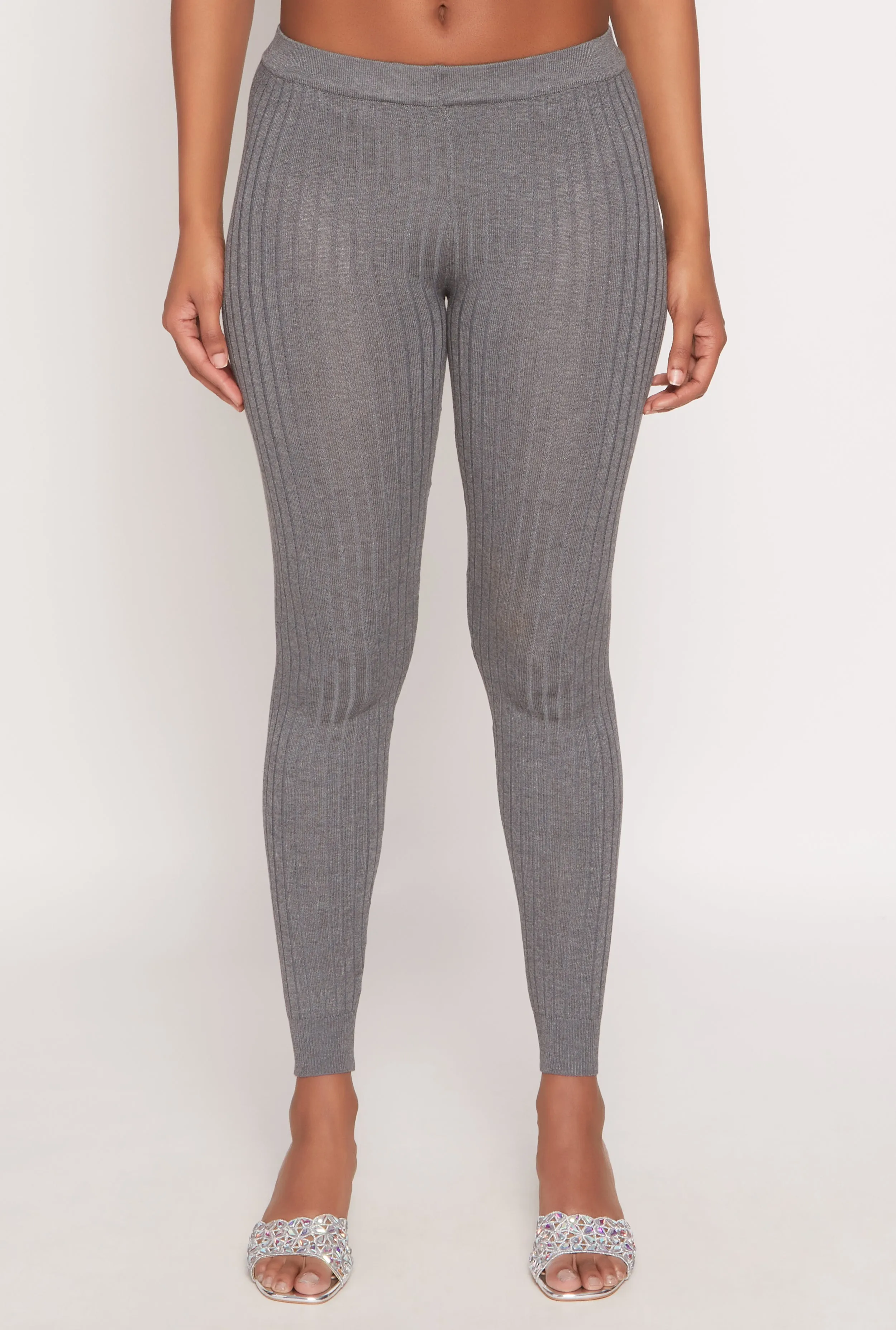 Daisy Ribbed Knit High Waisted Leggings sold by Rainbow product image thumbnail 2