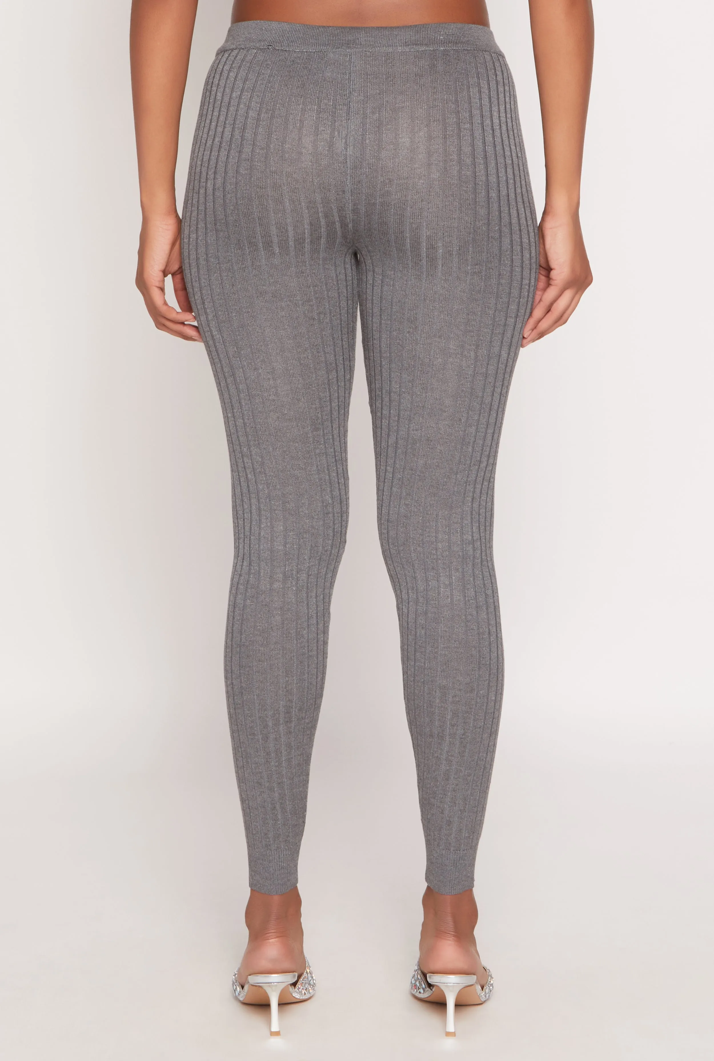 Daisy Ribbed Knit High Waisted Leggings sold by Rainbow product image thumbnail 3