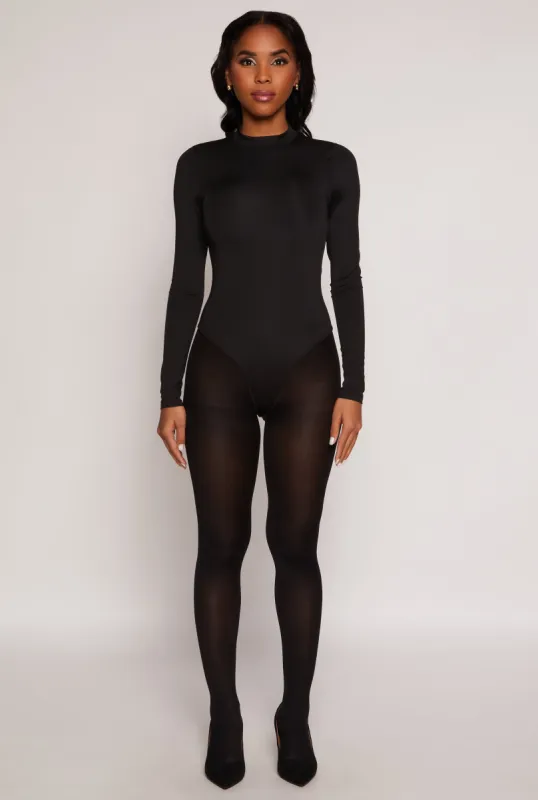 Daisy Mock Neck Long Sleeve Bodysuit sold by Rainbow
