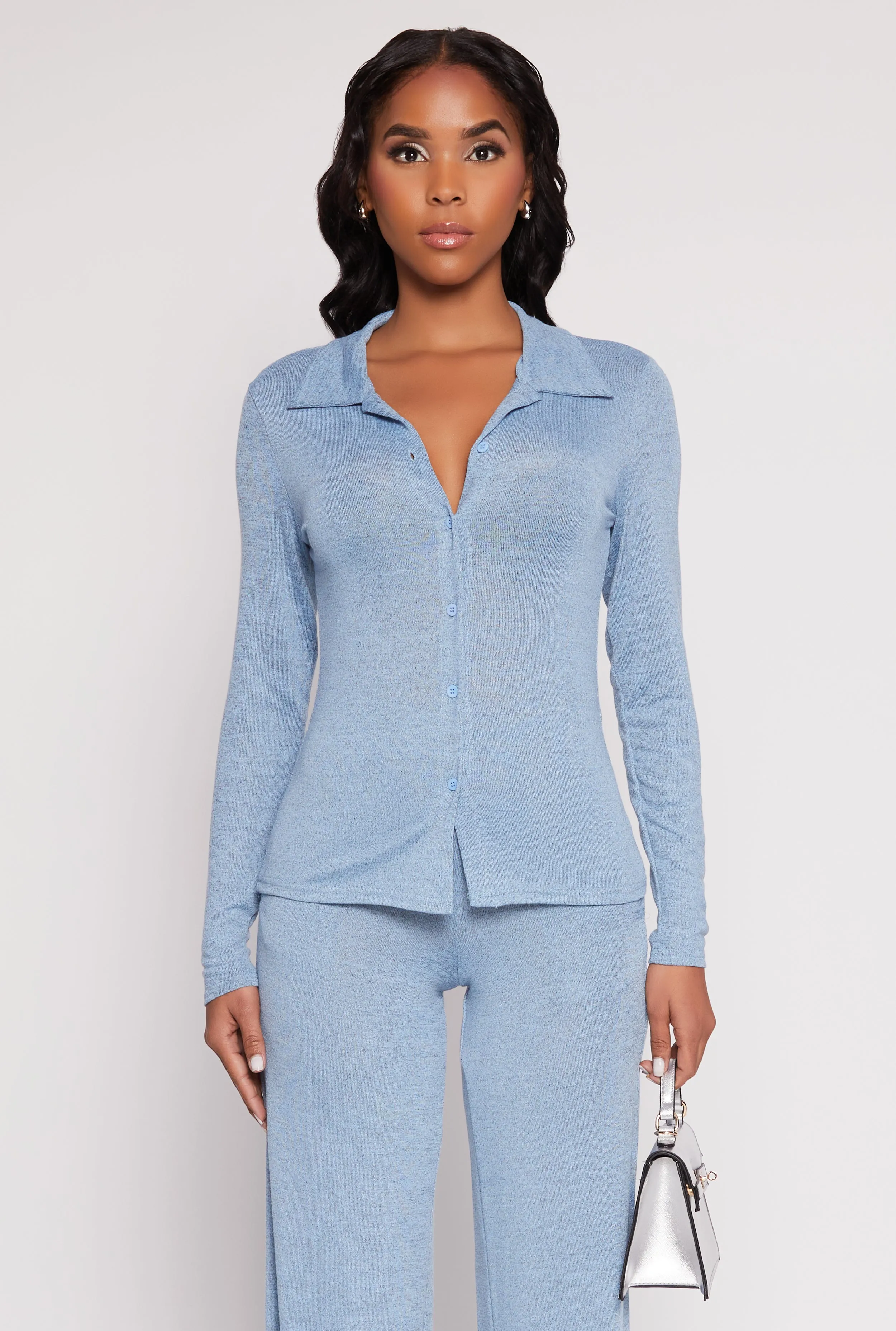 Daisy Button Front Long Sleeve Shirt sold by Rainbow