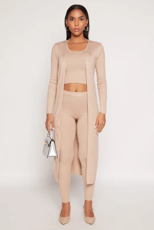 Daisy Ribbed Knit Open Front Duster sold by Rainbow