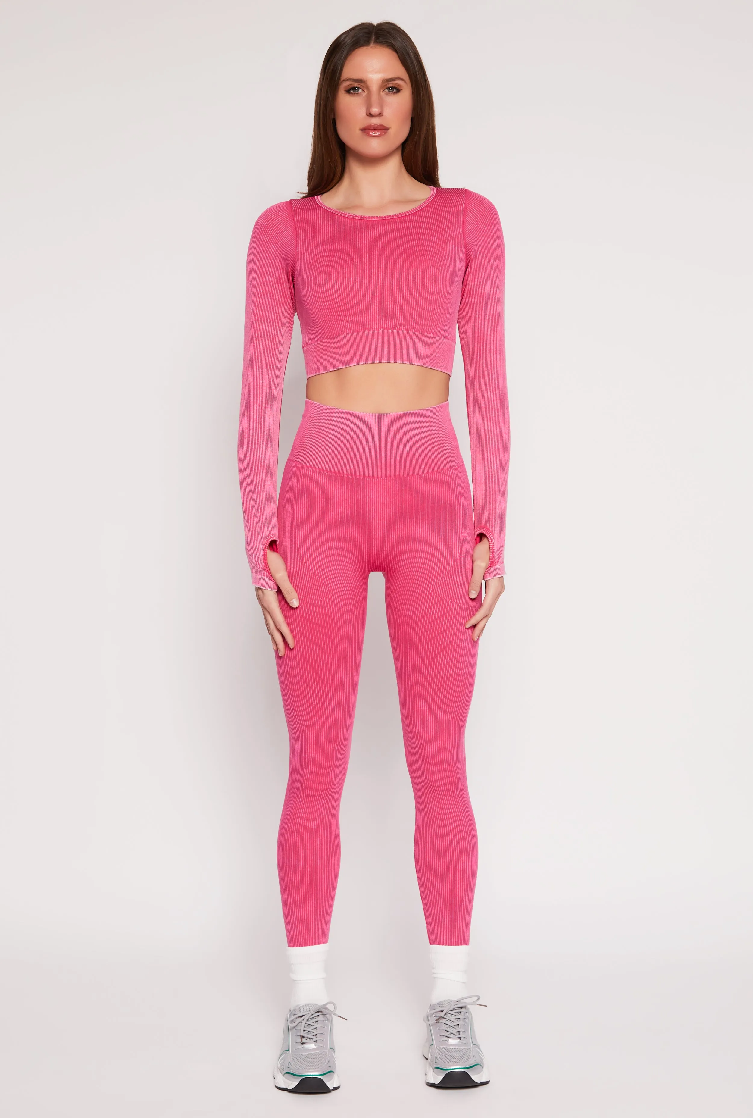 Daisy Ribbed Knit Active Leggings sold by Rainbow