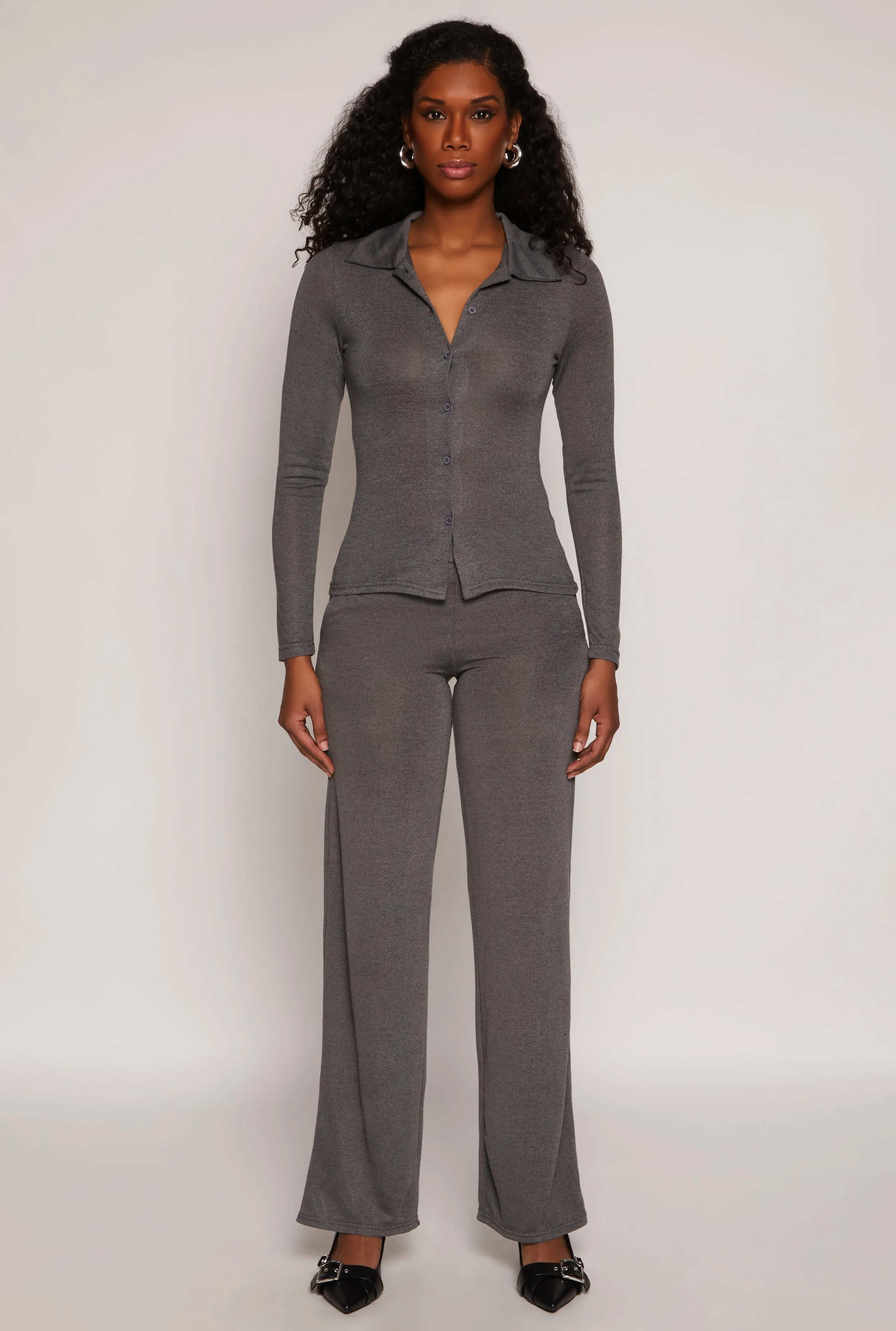 Daisy Button Front Long Sleeve Shirt sold by Rainbow product image thumbnail 2