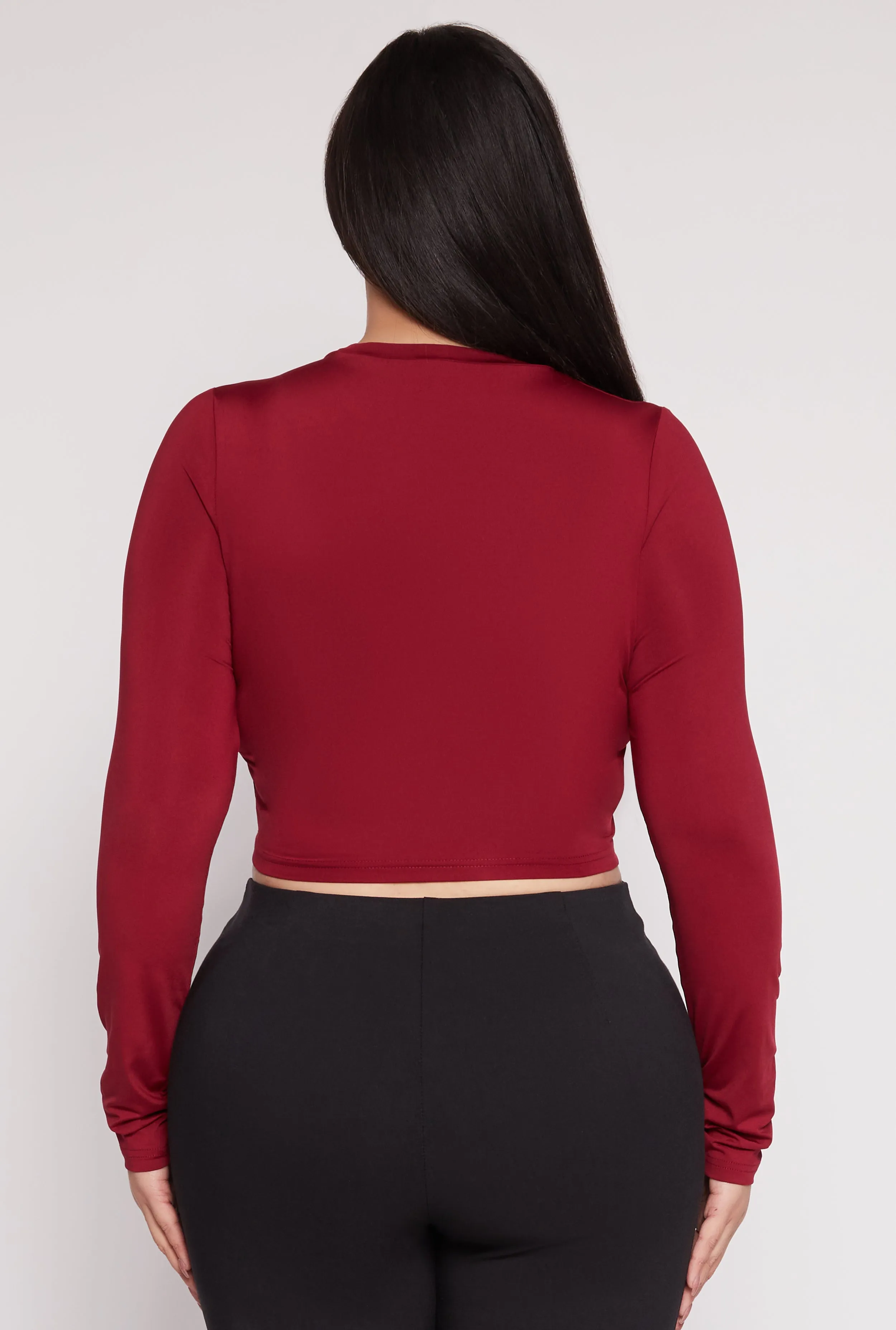 Plus Size Daisy Long Sleeve Crop Top sold by Rainbow product image thumbnail 5