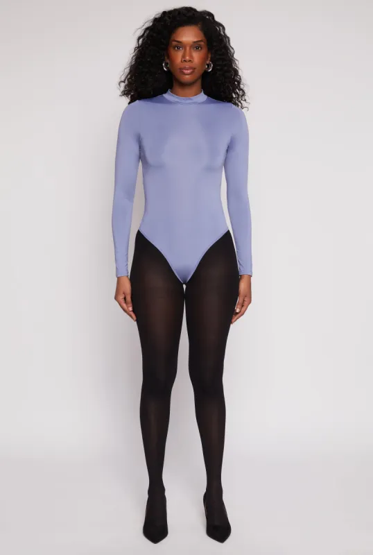 Daisy Mock Neck Long Sleeve Bodysuit sold by Rainbow