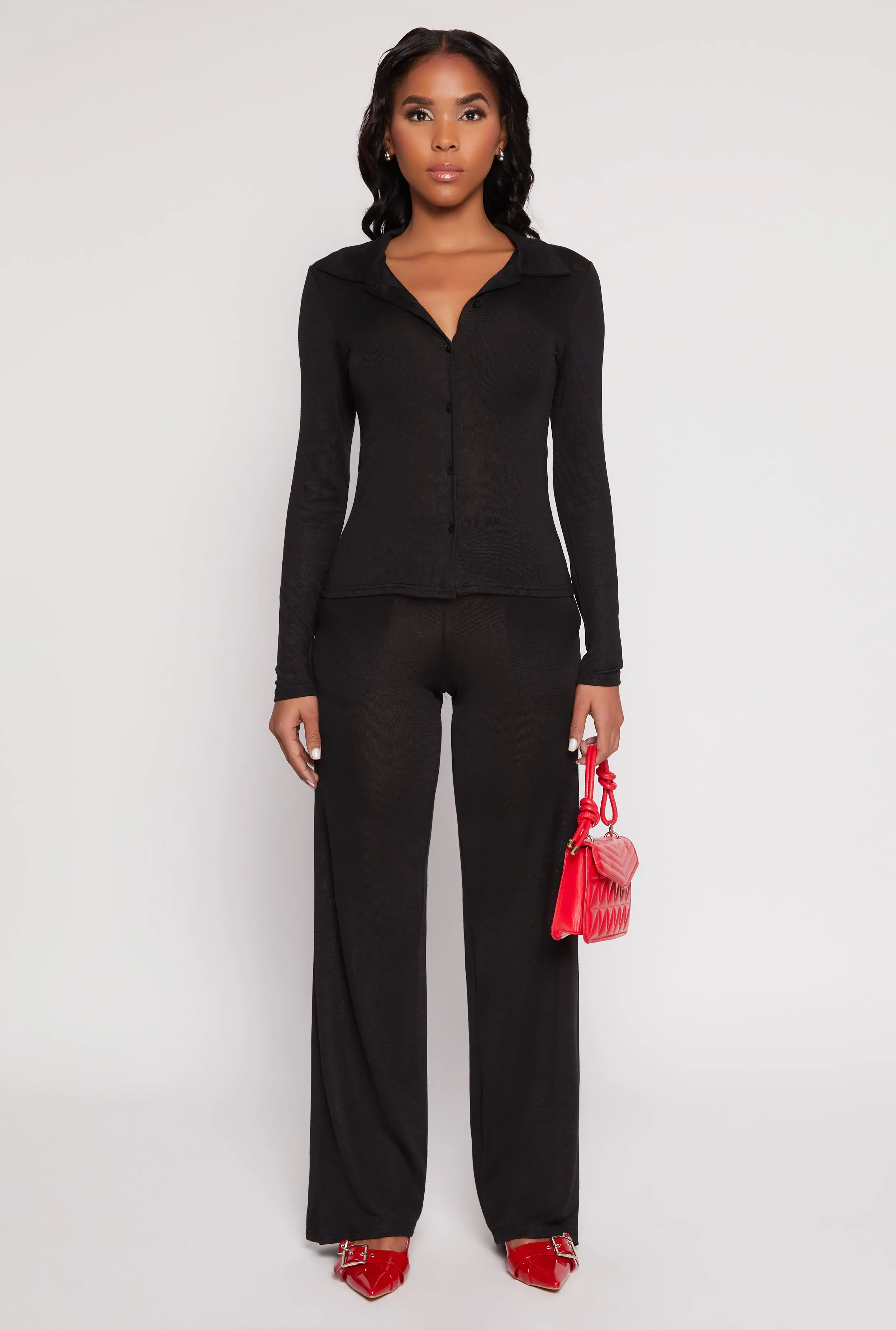 Daisy High Waisted Wide Leg Pants sold by Rainbow