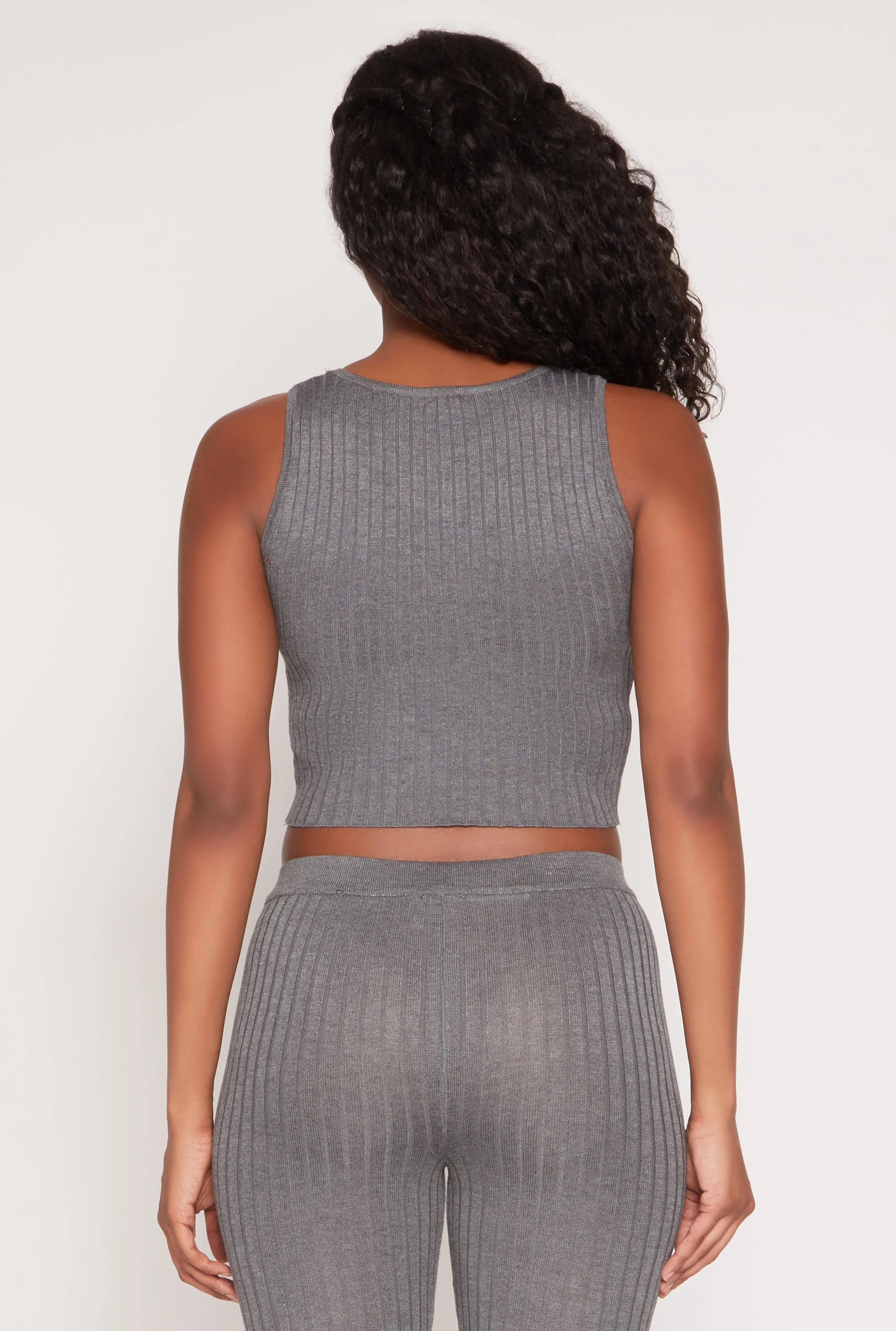 Daisy Ribbed Knit Cropped Tank Top sold by Rainbow product image thumbnail 5