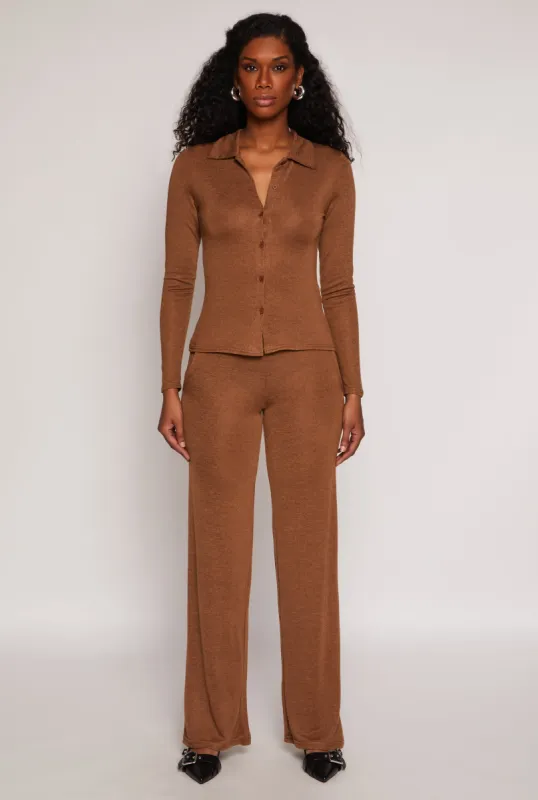 Daisy High Waisted Wide Leg Pants sold by Rainbow