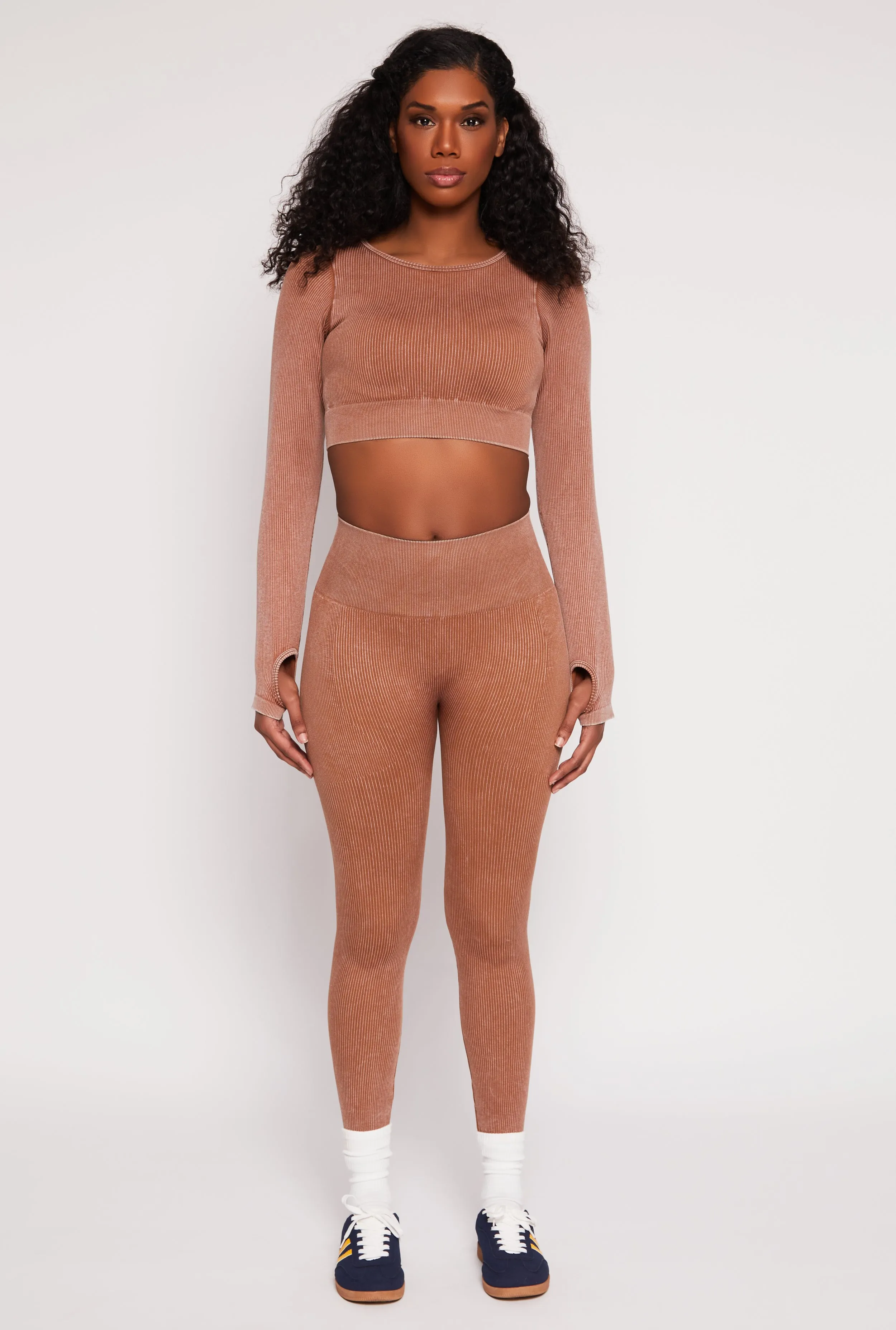 Daisy Ribbed Knit Active Leggings sold by Rainbow