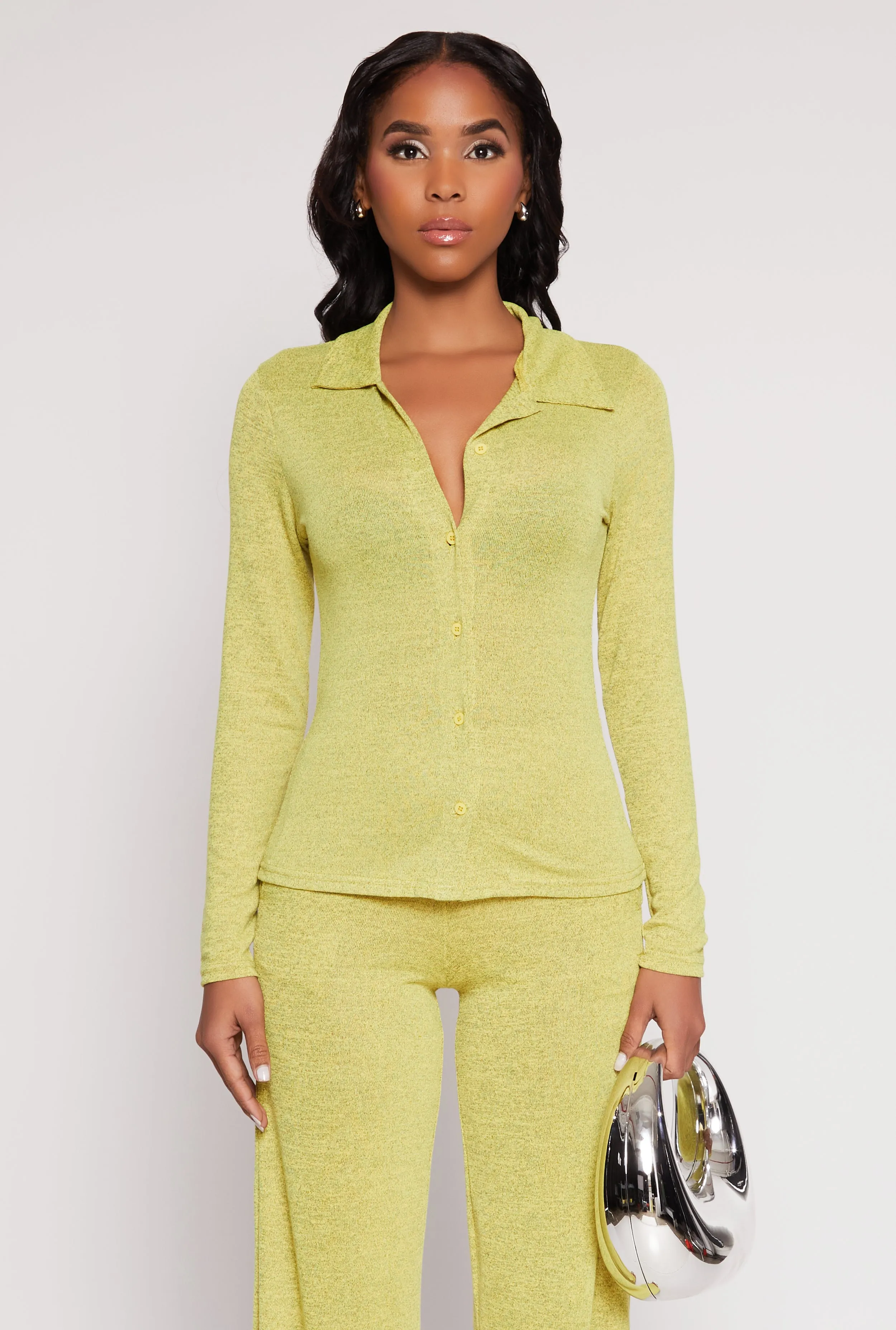 Daisy Button Front Long Sleeve Shirt sold by Rainbow