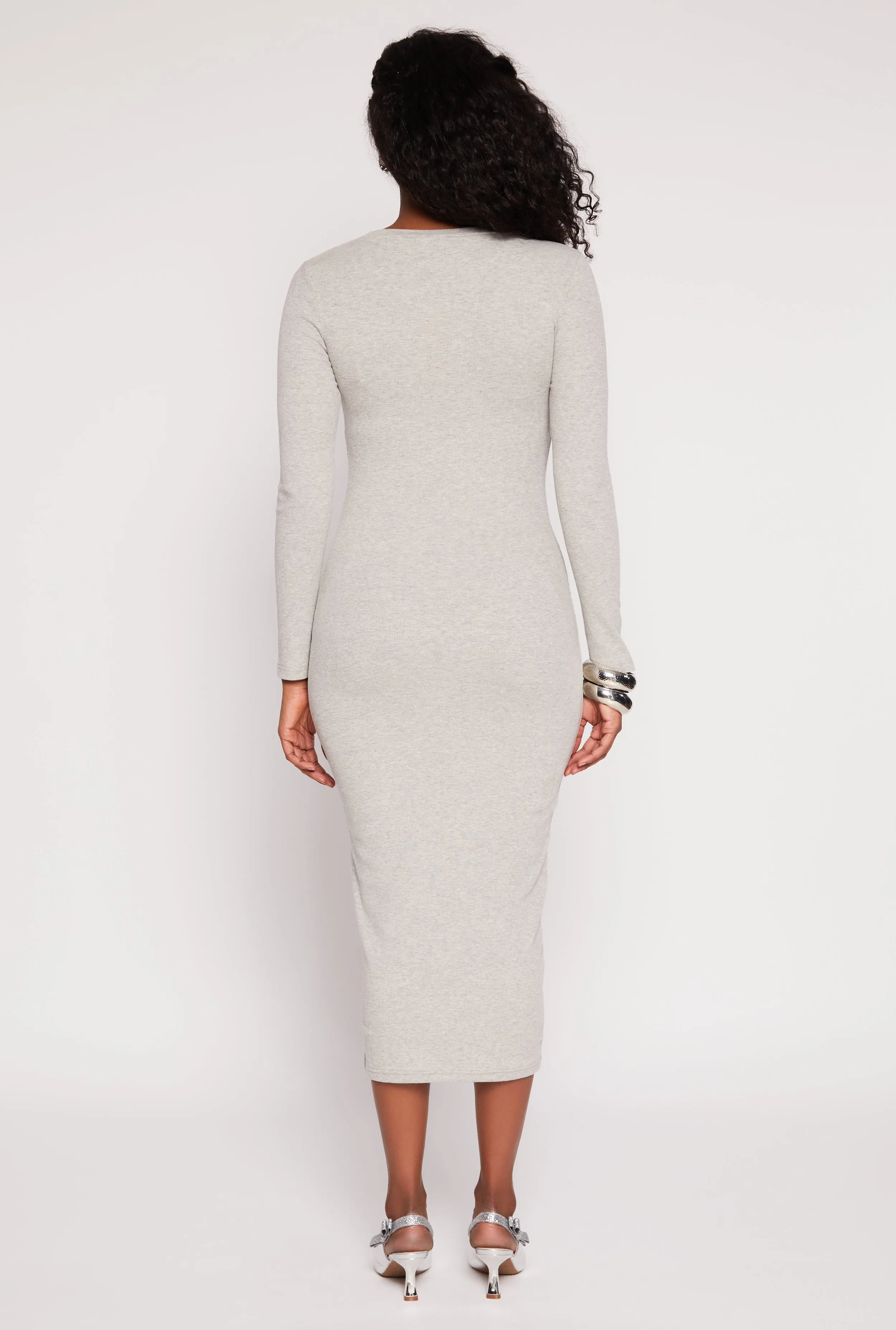 Daisy Ribbed Crew Neck Midi Dress sold by Rainbow product image thumbnail 3