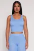 Daisy Ribbed Knit Cropped Tank Top sold by Rainbow