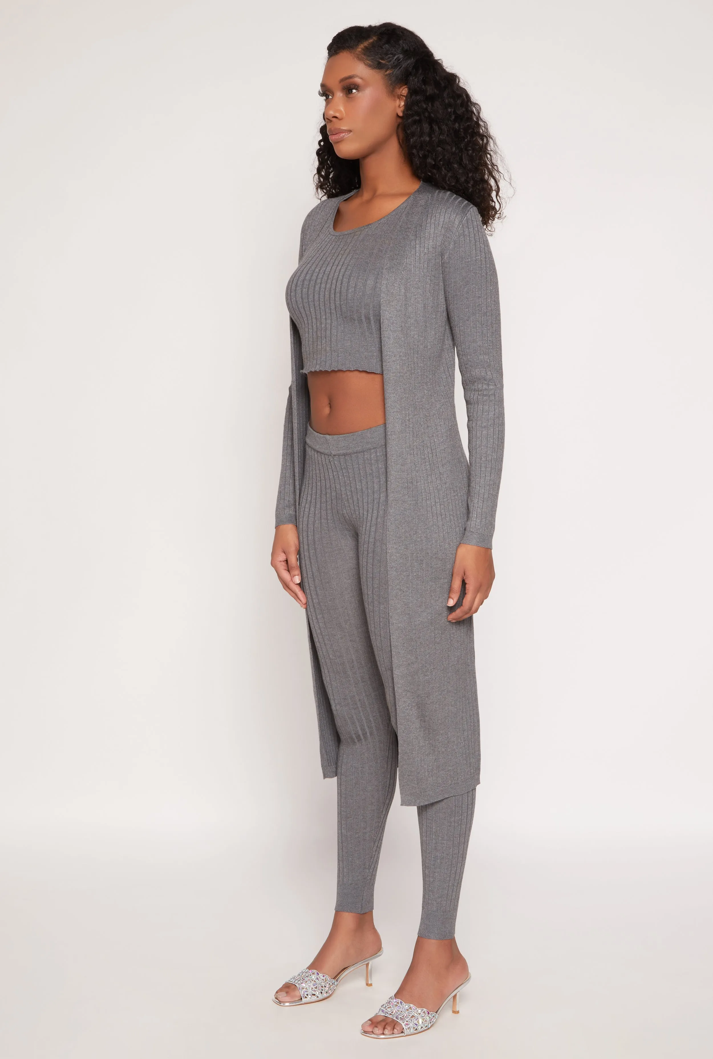 Daisy Ribbed Knit Open Front Duster sold by Rainbow product image thumbnail 2