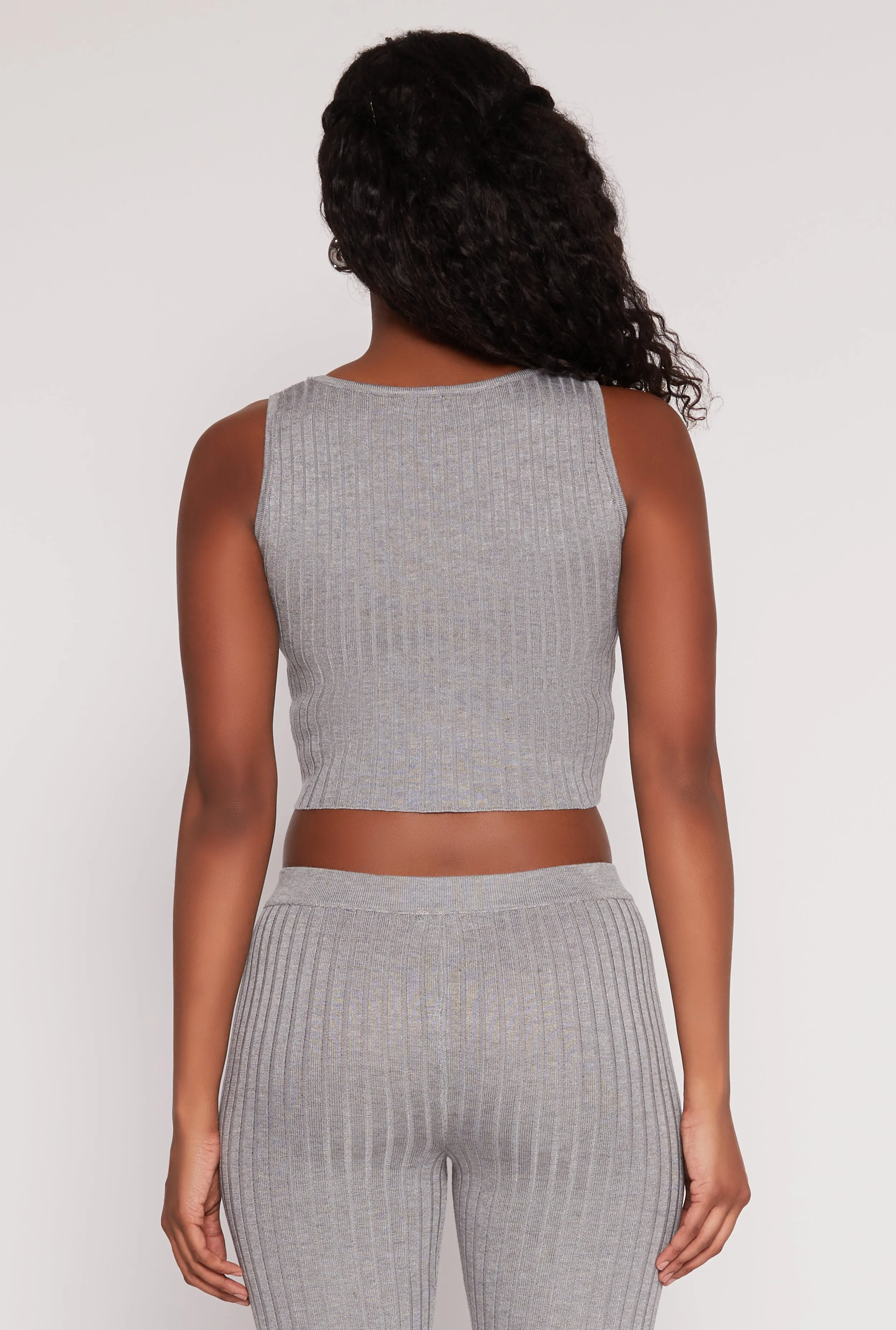 Daisy Ribbed Knit Cropped Tank Top sold by Rainbow product image thumbnail 5