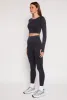 Daisy Ribbed Knit Long Sleeve Crop Top sold by Rainbow