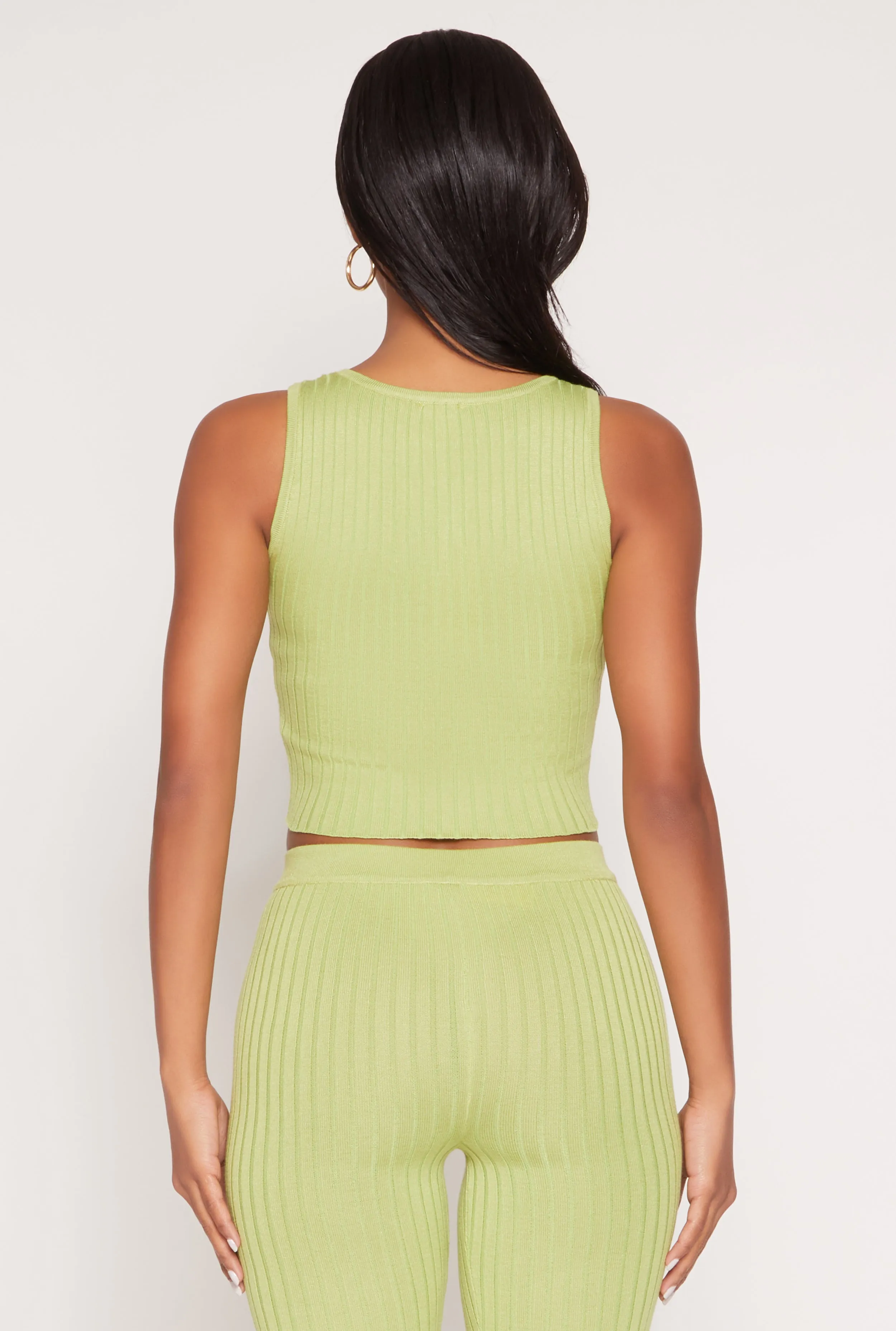 Daisy Ribbed Knit Cropped Tank Top sold by Rainbow product image thumbnail 5