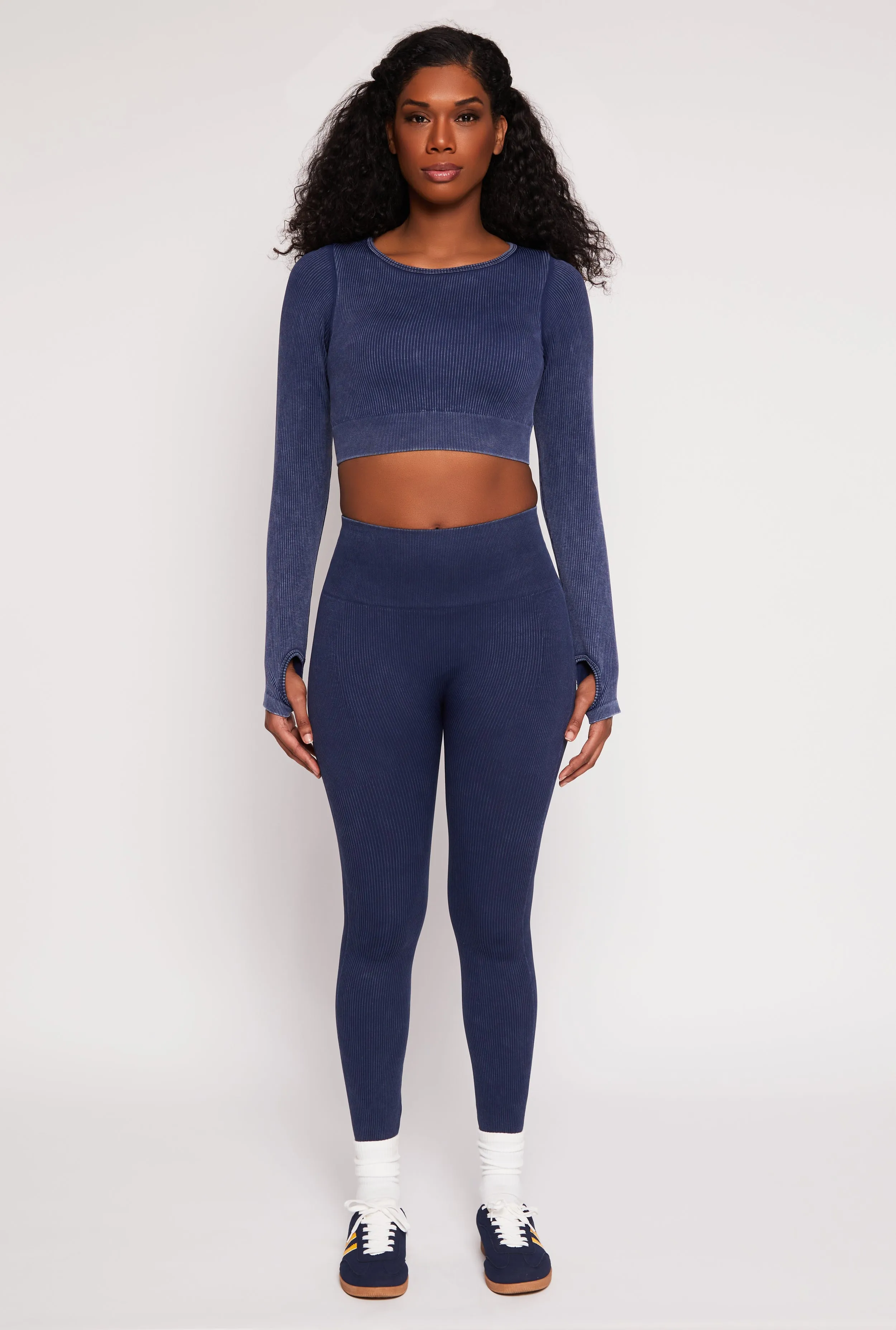 Daisy Ribbed Knit Active Leggings sold by Rainbow