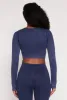 Daisy Ribbed Knit Long Sleeve Crop Top sold by Rainbow