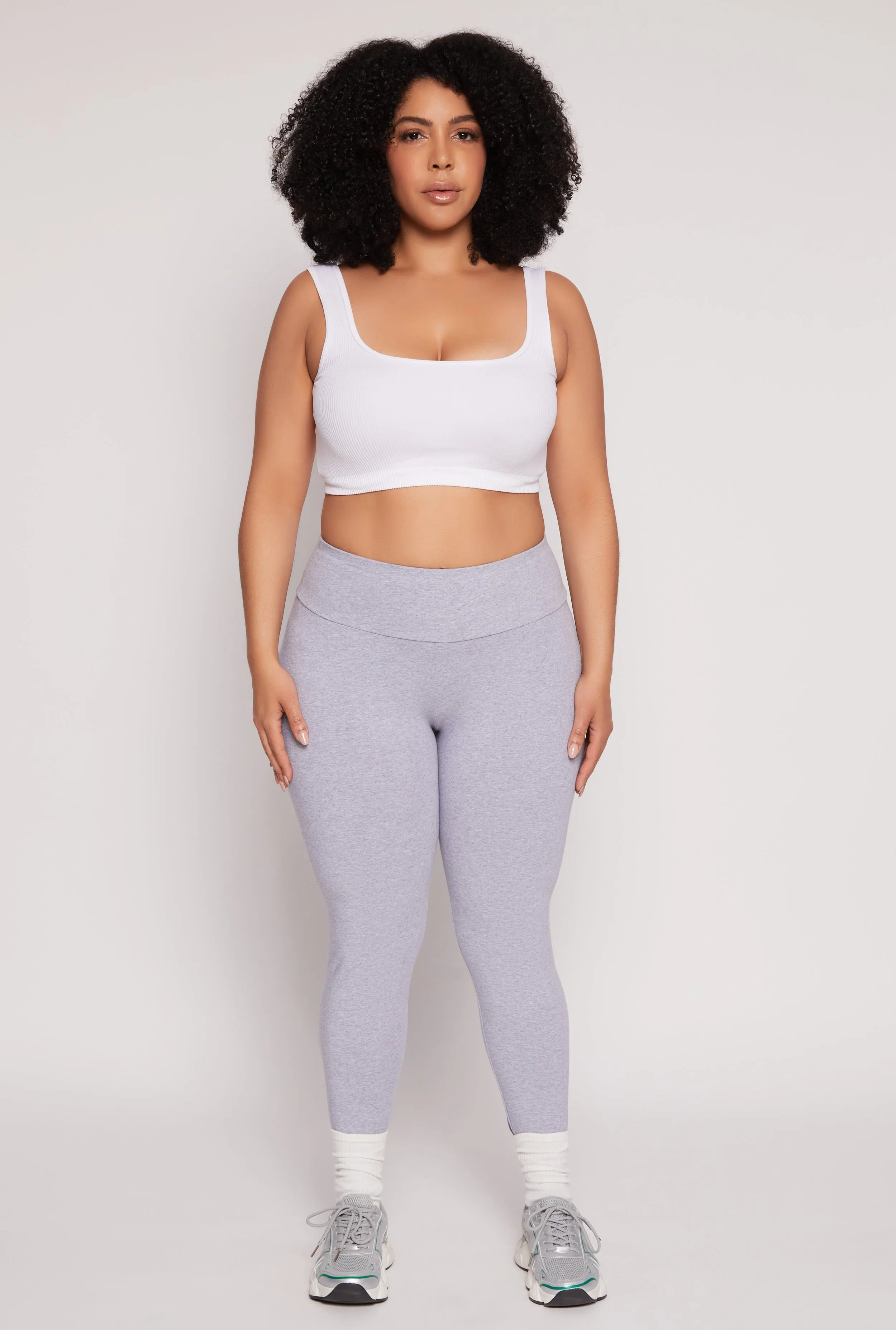 Plus Size High Waist Leggings sold by Rainbow