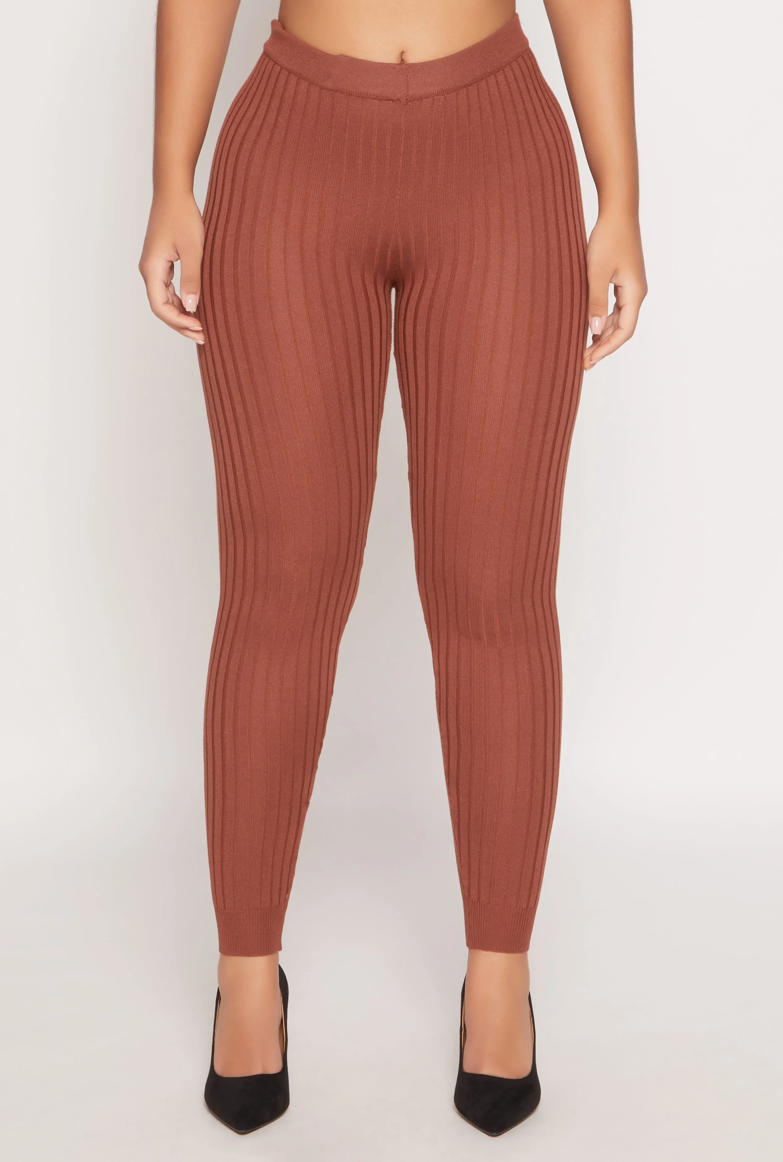 Daisy Ribbed Knit High Waisted Leggings sold by Rainbow product image thumbnail 2