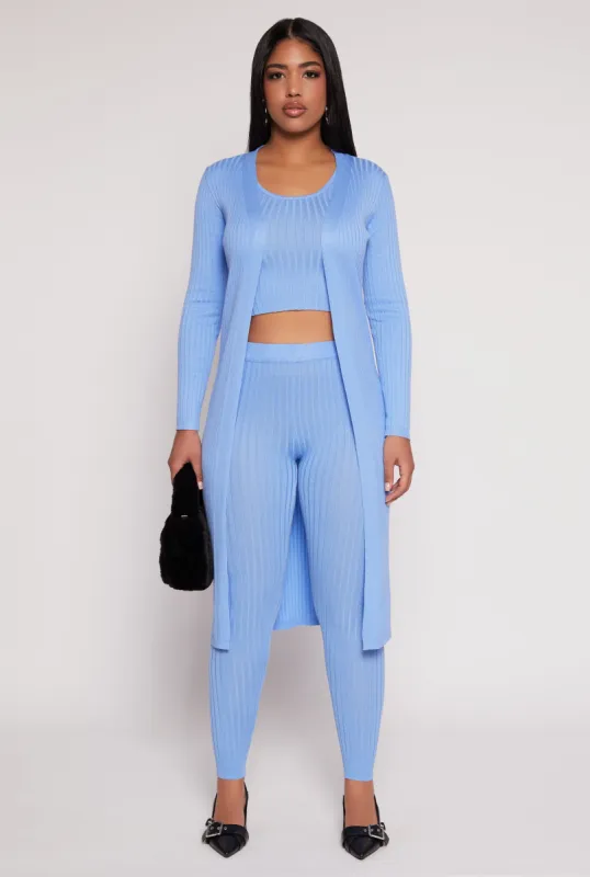 Daisy Ribbed Knit Open Front Duster sold by Rainbow